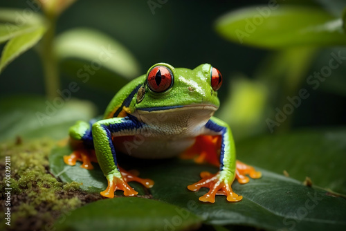 Close-Up pf Red-Eyed Tree Frog © Brandon