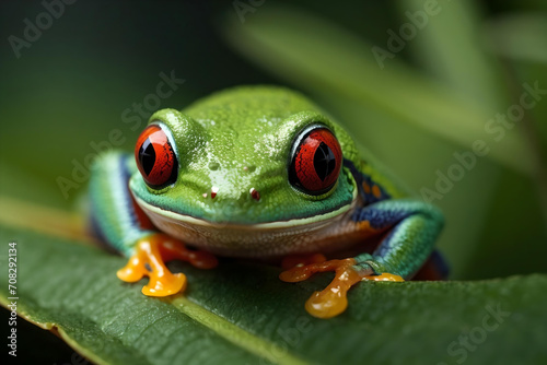 Close-Up pf Red-Eyed Tree Frog