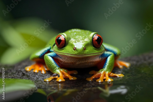 Close-Up pf Red-Eyed Tree Frog