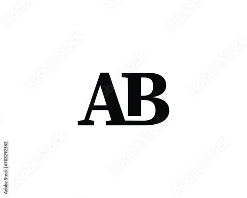 AB LOGO DESIGN VECTOR TEMPLATE