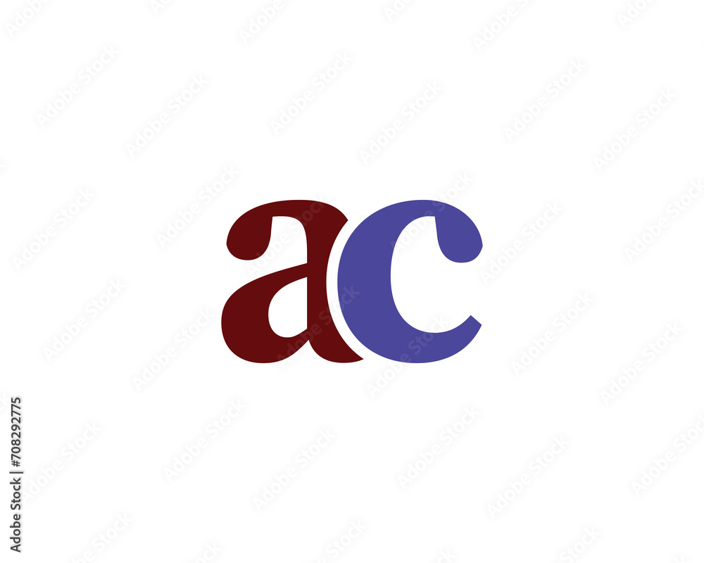 Obraz premium AC LOGO DESIGN VECTOR TEMPLATE