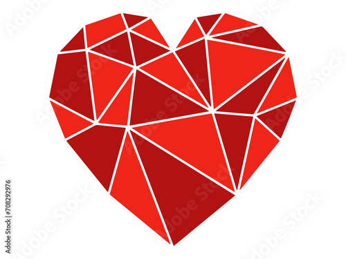 Heart Valentines Day Geometric Background 