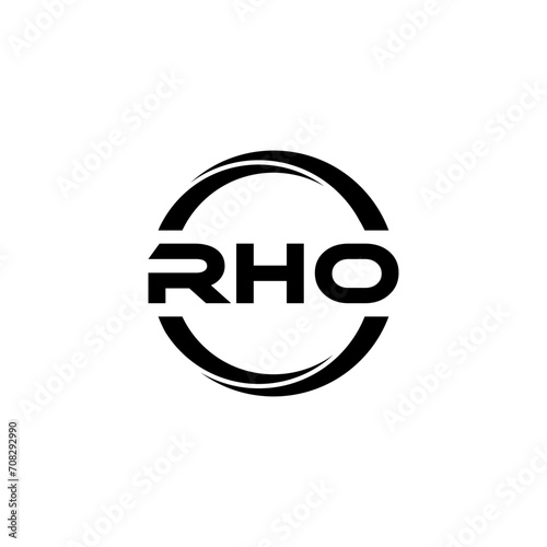 RHO letter logo design with white background in illustrator  cube logo  vector logo  modern alphabet font overlap style. calligraphy designs for logo  Poster  Invitation  etc.