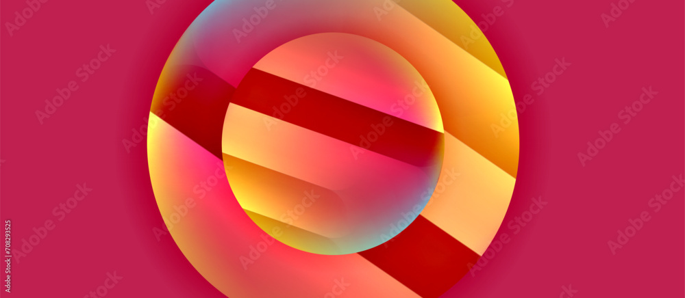 Glossy metal glowing circles geometric background. Minimal abstract composition. Vector illustration For Wallpaper, Banner, Background, Card, Book Illustration, landing page Glossy metal glowing circles geometric background. Minimal abstract composition. Vector illustration For Wallpaper, Banner, Background, Card, Book Illustration, landing page