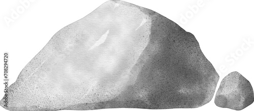 Watercolor rock transparent png