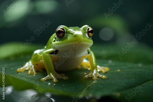 Translucent Glass Frog in Jungle Environment © Brandon