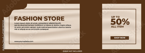 Fashion store campaign banner and cover template 