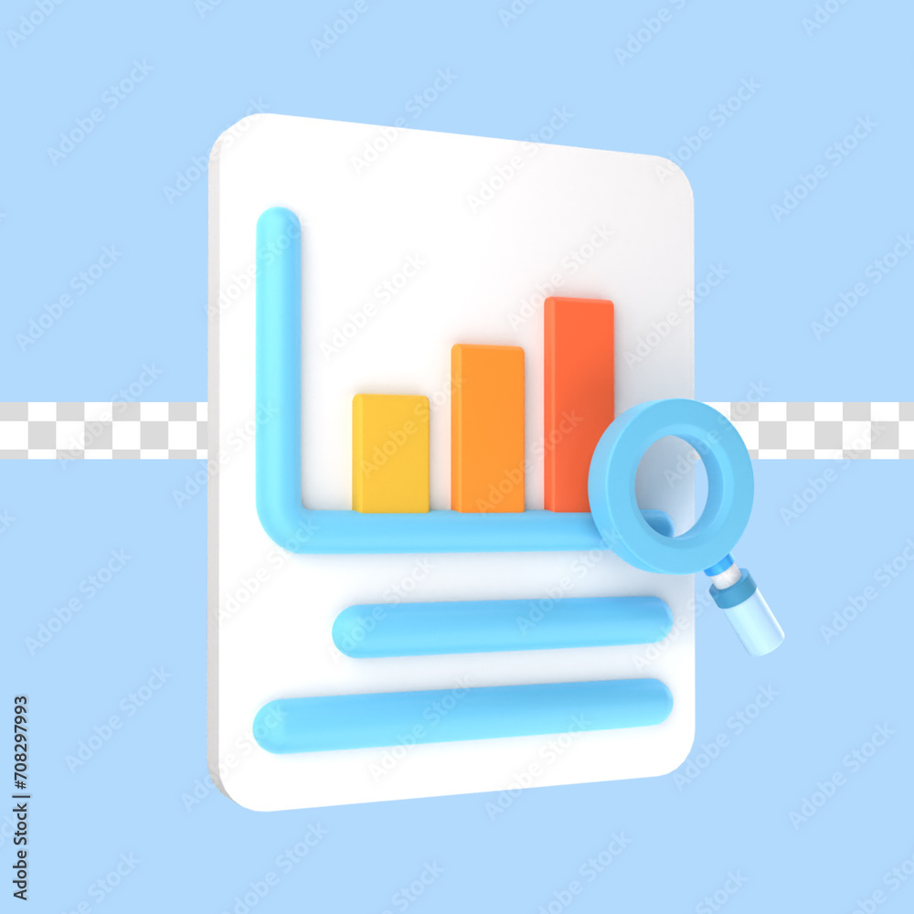 Infographic Presentation 3D Icon Illustration Infographic Presentation 3D Icon Illustration