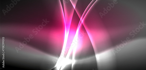 Neon-lit waves surge across background, mesmerizing dance of luminescence and motion. Dynamic backdrop captures essence of energy and modern aesthetics