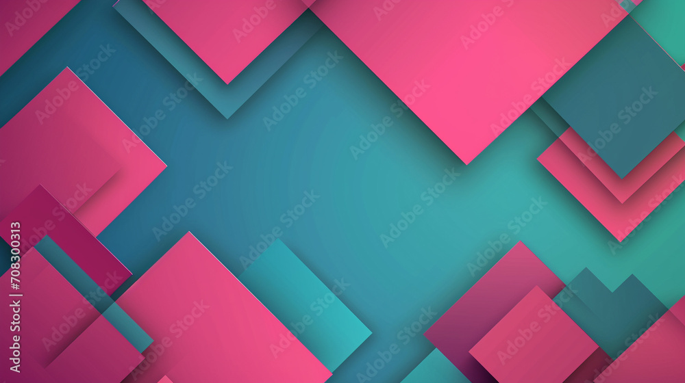 Fototapeta premium Hot pink & cyan abstract presentation design background. PowerPoint and business background. 