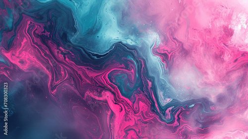 Hot pink & cyan marble background photo