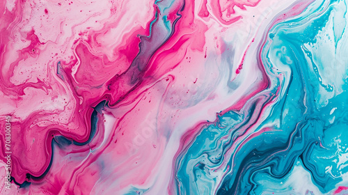 Hot pink & cyan marble background