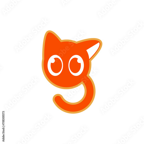 Cat lock cat logo vector design that can be used as an identity logo