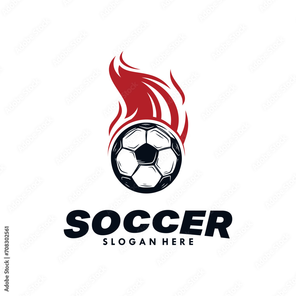 Obraz premium Soccer logo design vector illustration