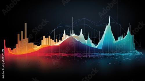 Data visualization information design interactive graphics solid color background