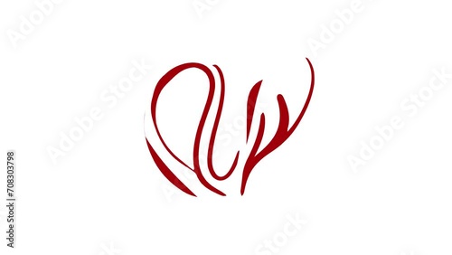 Love Text With Heart Shape Isolated Loop Animated