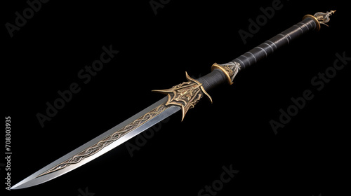 Sword image on black background