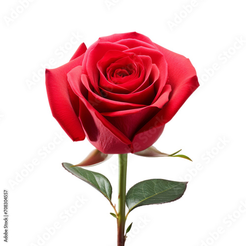 red rose on a transparent background