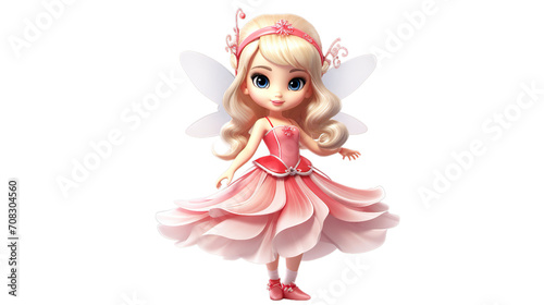 christmas fairy cute smiling fairy full body disne, Isolated on transparent PNG background, Generative ai © Rajesh