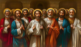 Illustration of Jesus Christ and his apostles