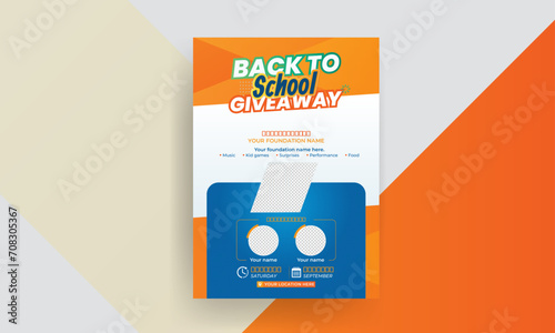 School flyer design, kids education flyer, college admission leaflet brochure design