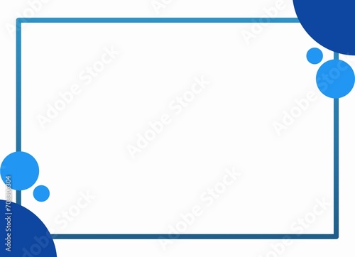 Simple blue background with a frame for text or certificate