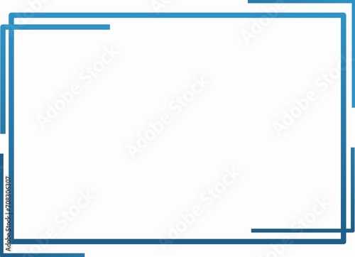Simple elegant background with blue frame for certificate