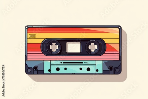 Retro audio isolated cassette vintage