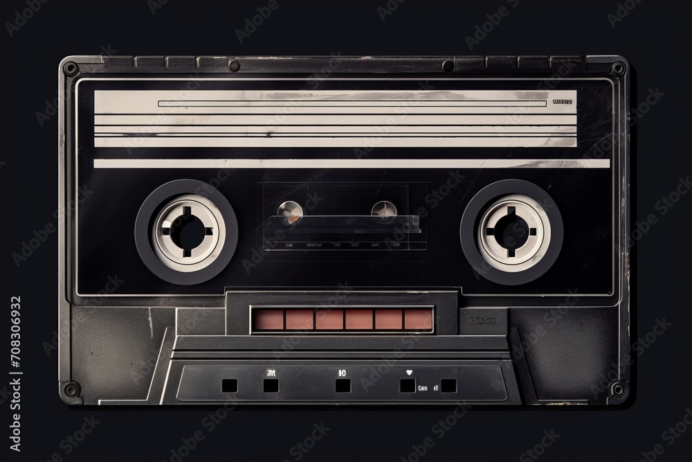 Obraz premium Retro audio isolated cassette vintage
