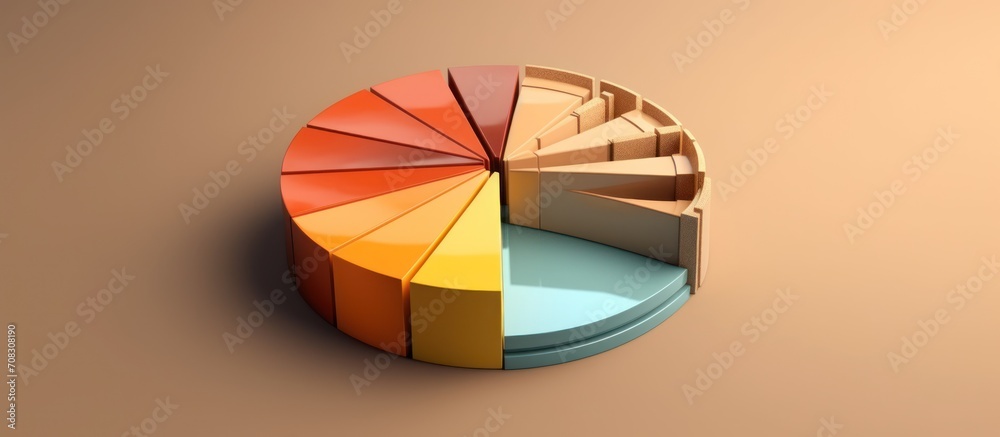 Fototapeta premium colorful financial pie chart