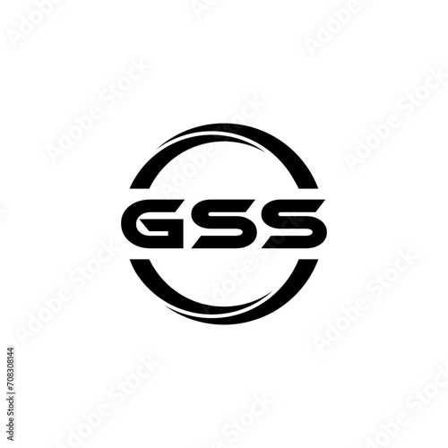 GSS letter logo design with white background in illustrator, cube logo, vector logo, modern alphabet font overlap style. calligraphy designs for logo, Poster, Invitation, etc.