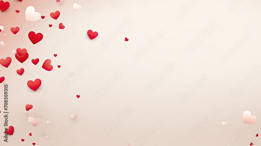 A clean empty background with small hearts rippling