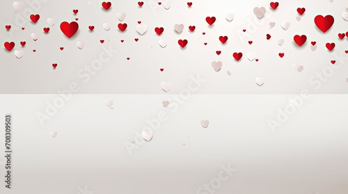 A clean empty background with small hearts rippling
