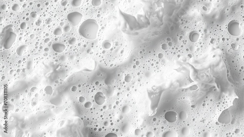Textured white foam covering a surface with detailed bubbles