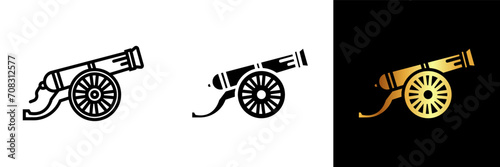 Embrace the power and history of naval artillery with this cannon icon, an emblem of strength and maritime heritage.