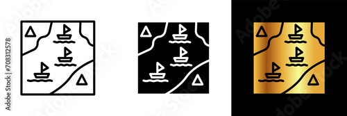 Embark on a journey of exploration and navigation with this nautical map icon, a visual guide to maritime adventures.