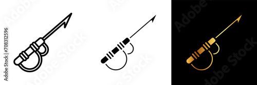 Dive into the depths of maritime adventure with this harpoon icon, symbolizing precision, strength, and the thrill of underwater pursuits.