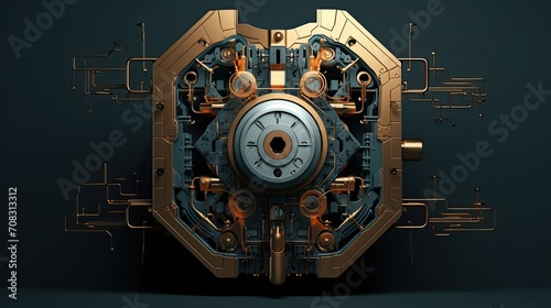 a lock and key morphing into a Security