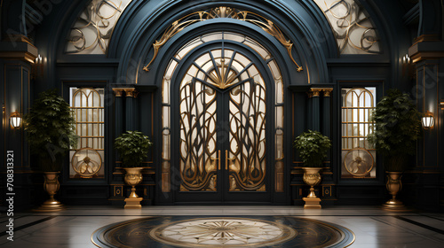 Entryway - entrance - front door - elegant - stylish - symmetrical 