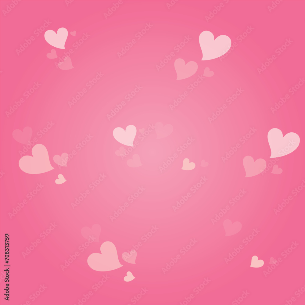 pink background with hearts for Valentine's Day 