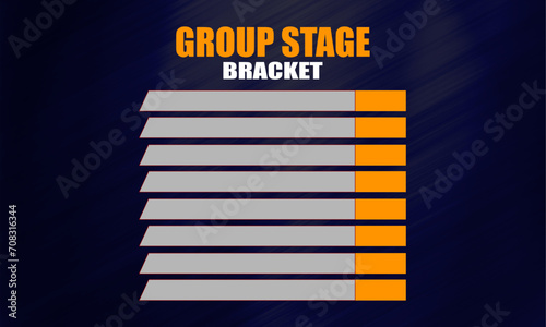 Illustration of an esports match bracket, usually used for playoff rounds in online moba game matches