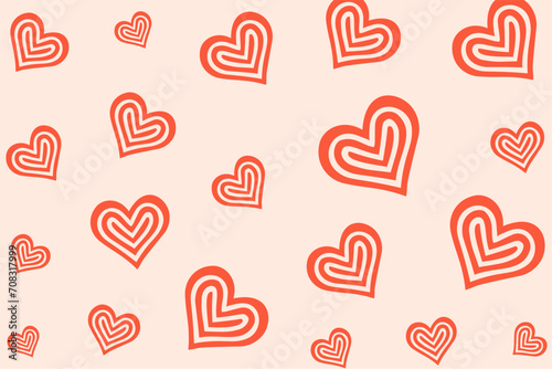 beautiful and artistic love heart pattern backdrop design