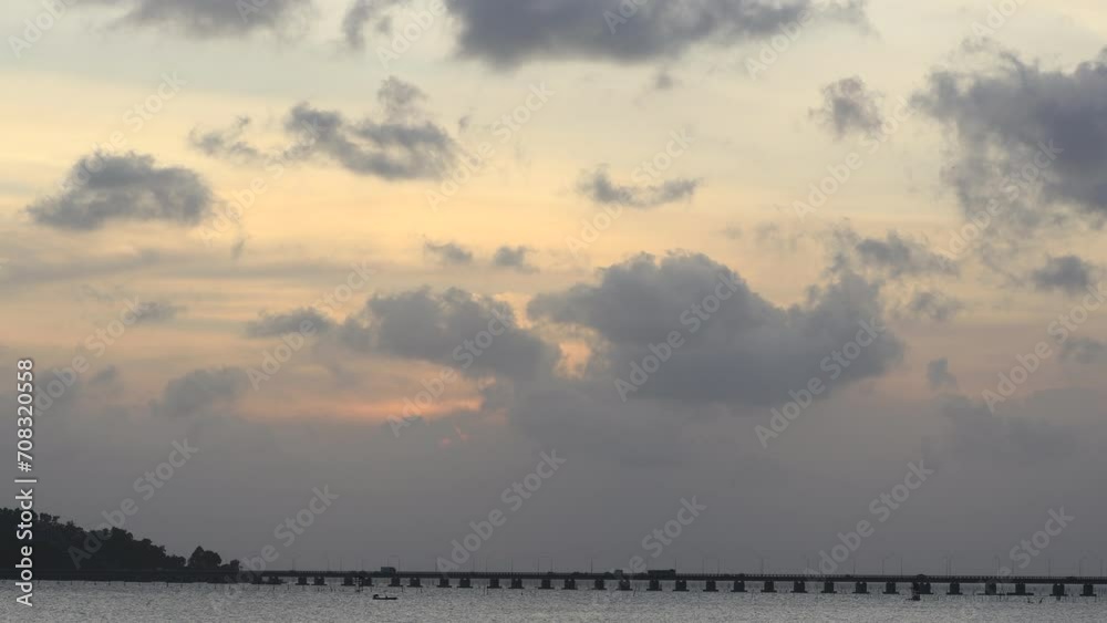 nature background On a high mountain where you can see the scenery, sea, river, the sun setting in the mountains is a beautiful golden light. nature background On a high mountain where you can see the scenery, sea, river, the sun setting in the mountains is a beautiful golden light.