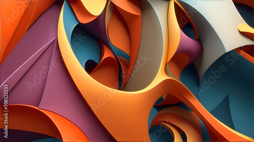 3d Colorful abstract wallpaper modern background 44.