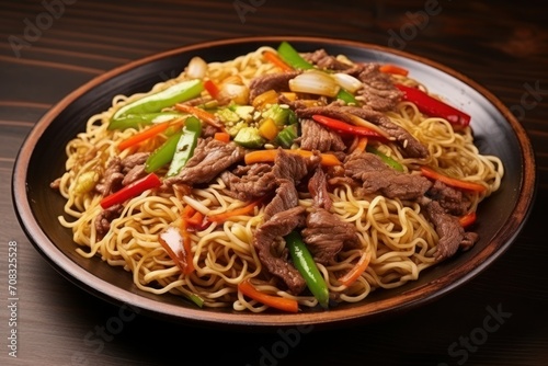 Yakisoba noodles japanese food