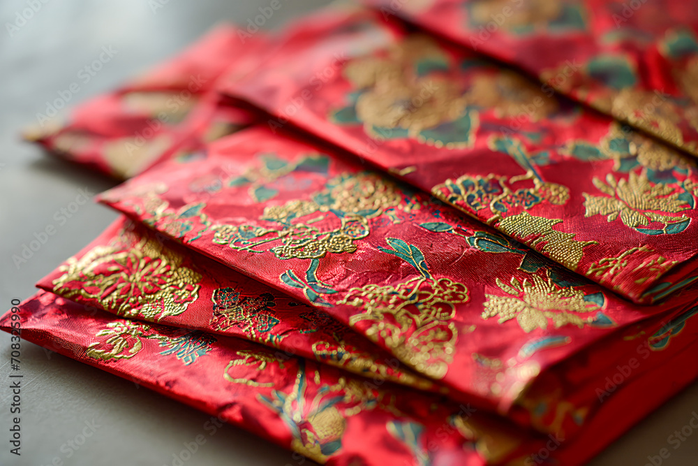 Red Envelopes with Golden Patterns Red Envelopes with Golden Patterns