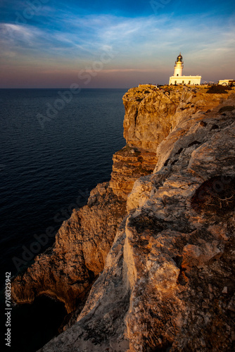favaritx lighthouse seascape sunset sunrise sea mediterranean minorca light color