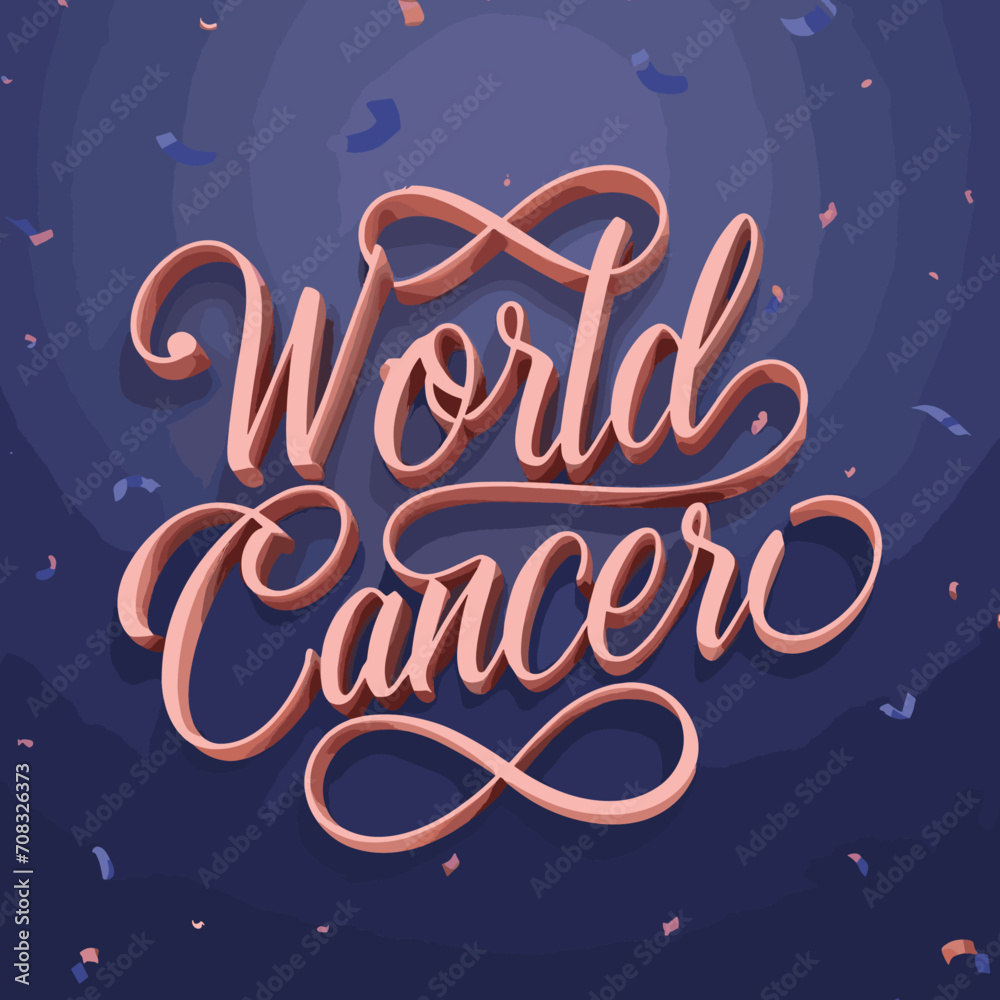  world cancer day typography  , world cancer day lettering  , 4 feb world cancer day
