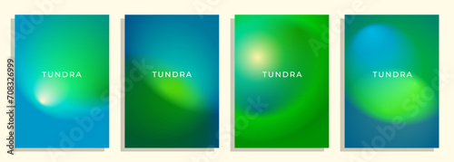 abstract aurora light radial gradient cover poster background design set.