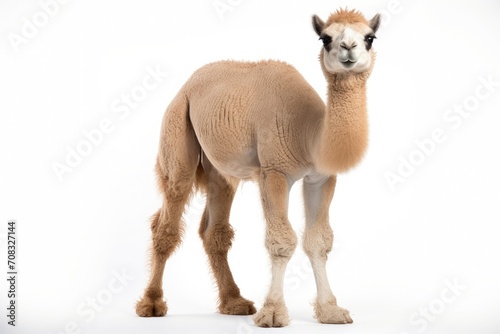 baby camel on white background